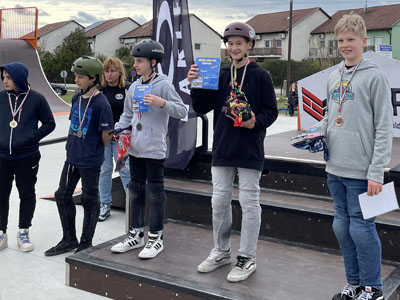 U15 kategória helyezettjei