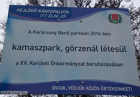 Betonpálya épül Budapesten a XV. kerületben 