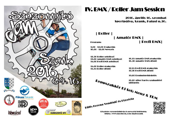 IV. BMX és Roller Jam Session - Szank, részletes program