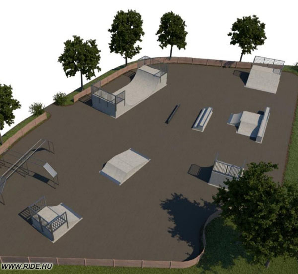 Így fog kinézni a felújjított budaörsi skatepark