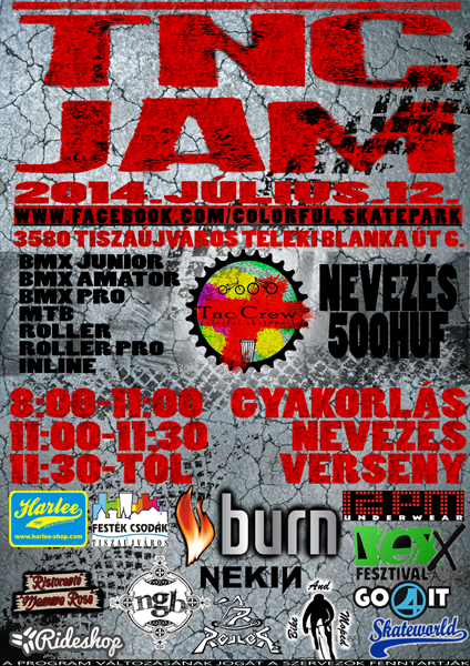 TNC JAM 2014 Tiszaújváros - flyer