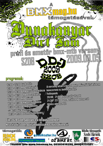 Dunakanyar Dirt Jam - flyer, program és térkép