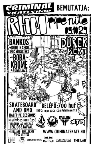 BMX verseny a Dürer kertben - a meghivottak névsora