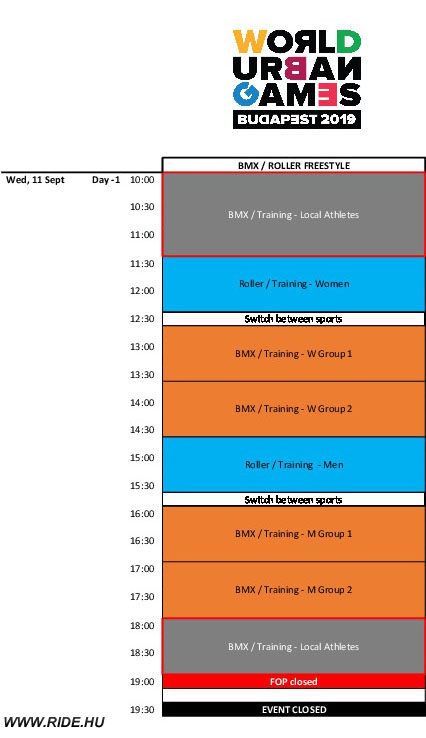 World Urban Games program -1 nap