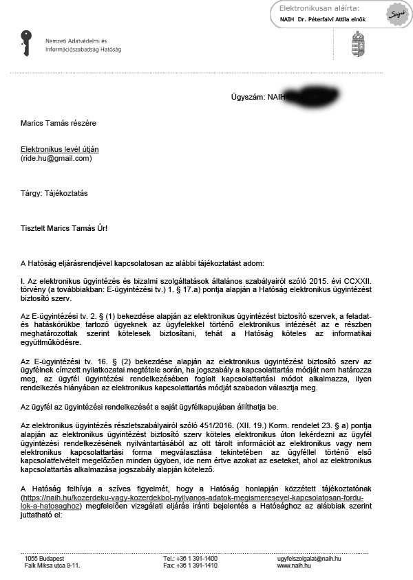 Közérdekű adatigénylés - Kazincbarcika