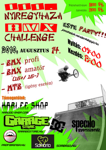 Nyíregyházi verseny - flyer