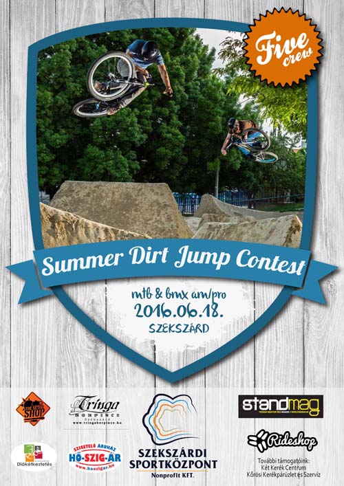 Five Crew's Summer Dirt Jump Contest - flyer
