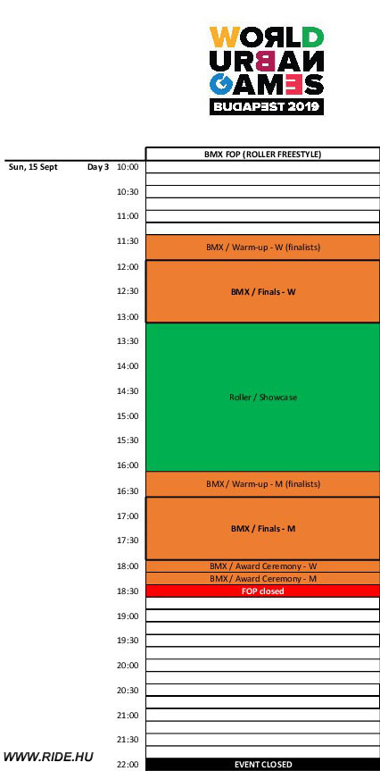 World Urban Games program - 3.nap